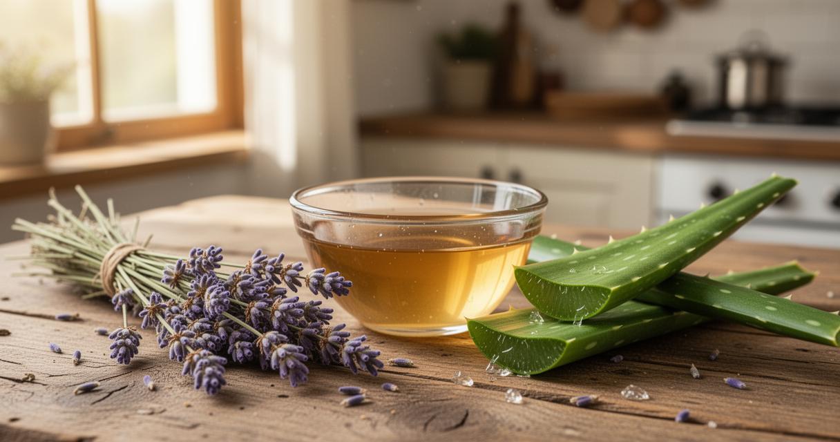 Remèdes de Grand-mère pour soigner les démangeaisons intimes : infusion de mélisse, aloe vera et bicarbonate